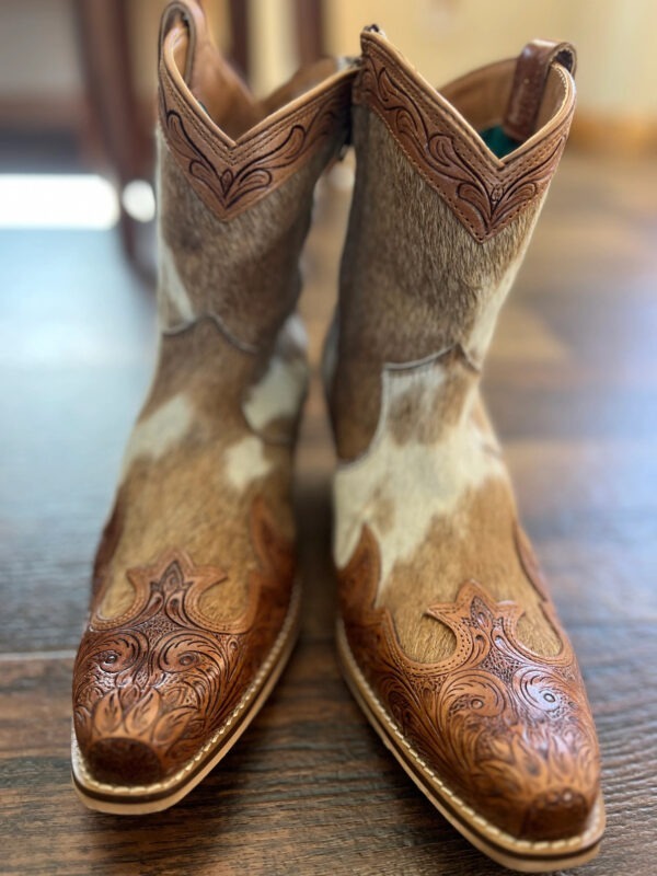 Real Cow skin Georgia Trail Cowboy Leather Boots