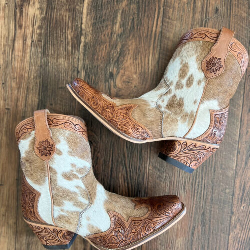 Real Cow skin Georgia Trail Cowboy Leather Boots