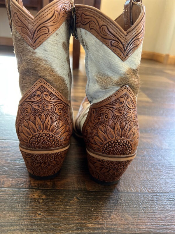 Real Cow skin Georgia Trail Cowboy Leather Boots