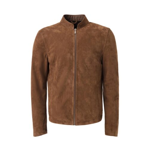 Men’s Premium Brown Suede Genuine Leather Jacket