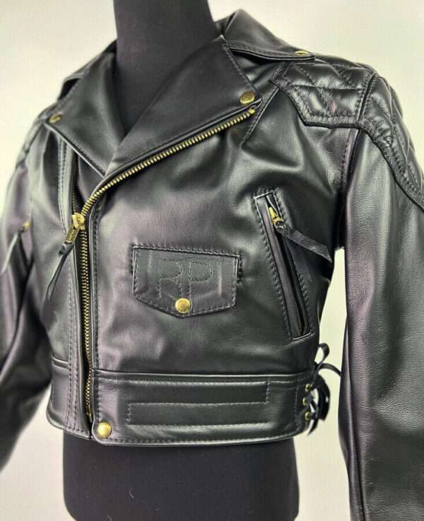 Ronda Rousey Black leather Quilted Biker Jacket