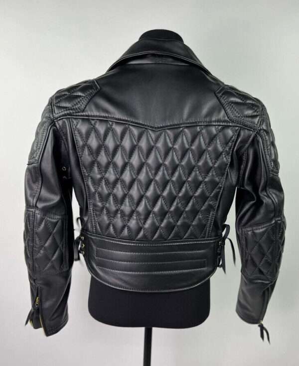 Ronda Rousey Black leather Quilted Biker Jacket