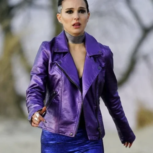 NATALIE PORTMAN VOX LUX LEATHER JACKET