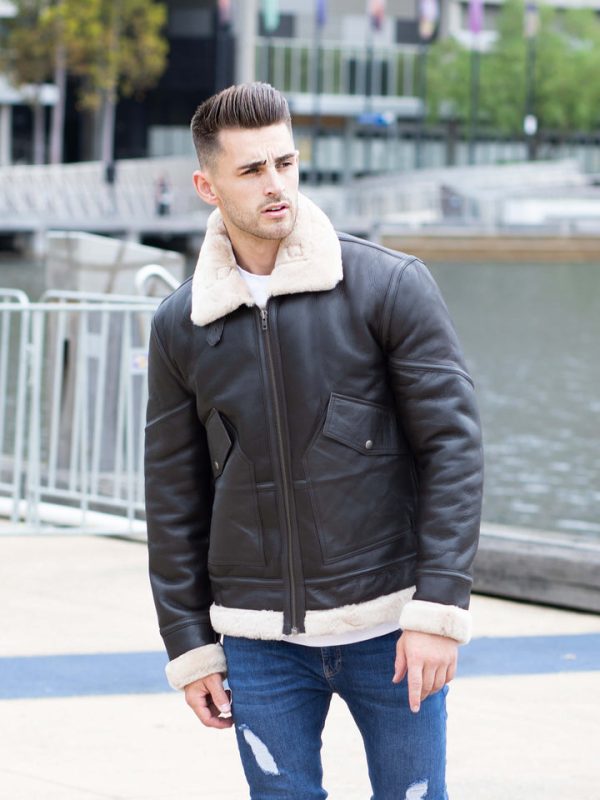 Mens Shearling Leather Jacket