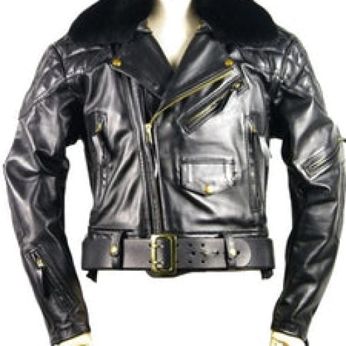 Men’s Leather Uniform Jacket with Back Panel Pad