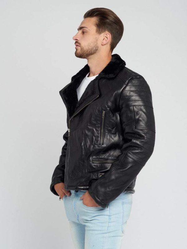 Sheepskin Black Leather Jacket