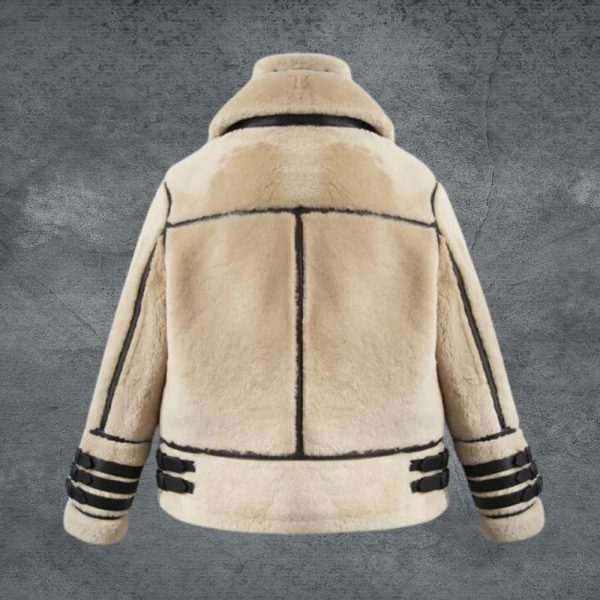 Sheepskin Off White Leather Jacket