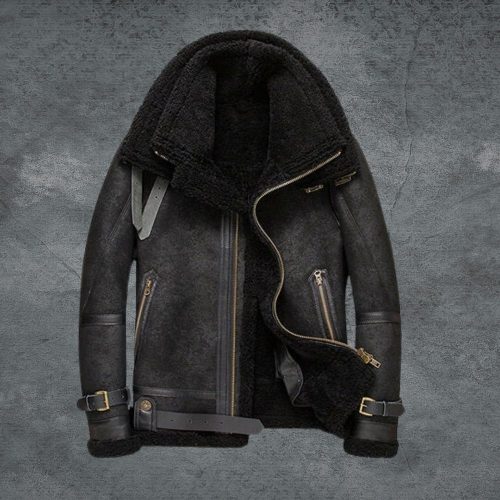 Men’s Aviator Shearling Bomber Jacket