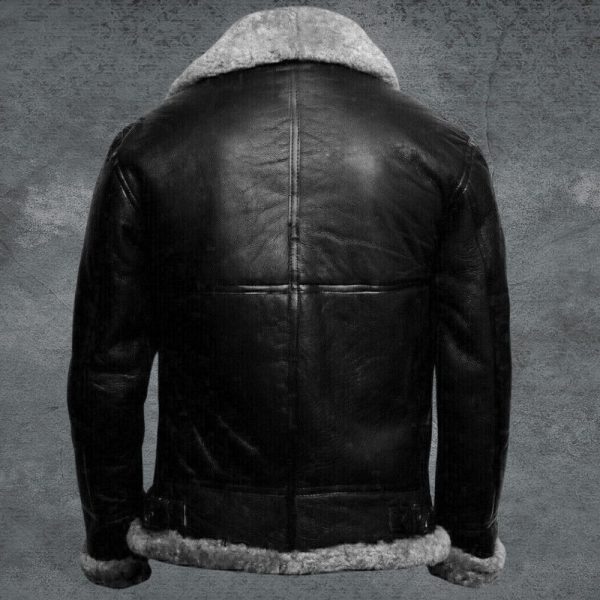 Sheepskin Black Fur Leather Jacket