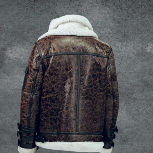 Sheepskin Double Tone Brown Leather Jacket