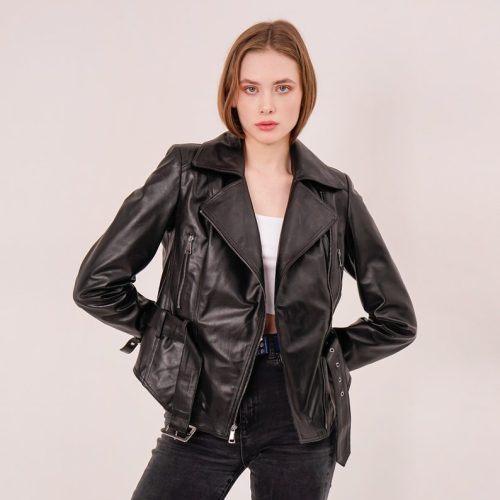 Genuine Lambskin Leather Jacket For Women