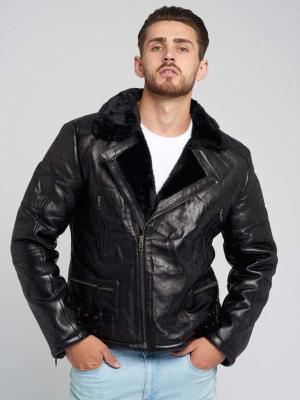 Mens Shearling Leather Jacket